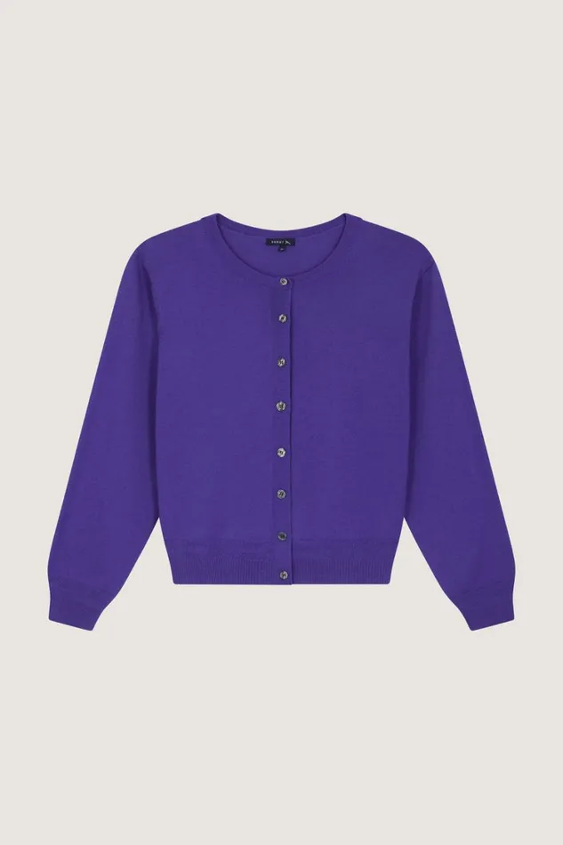 Women TITA CARDIGAN Purple Soeur Jumpers and Cardigans