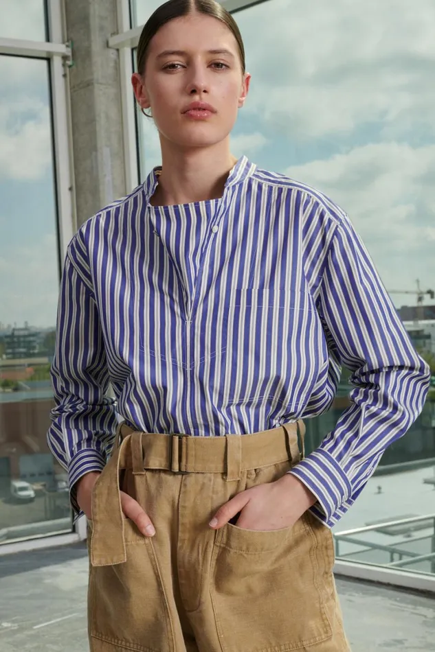 Women TOGO SHIRT Blueoffwhite Soeur Shirts