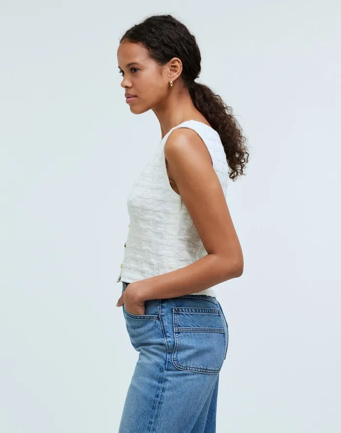 Women Tops and Shirts Madewell BasketweaveStitch Vest