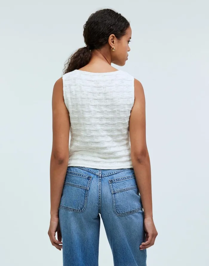 Women Tops and Shirts Madewell BasketweaveStitch Vest