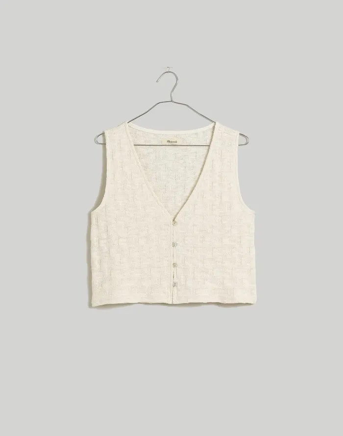 Women Tops and Shirts Madewell BasketweaveStitch Vest