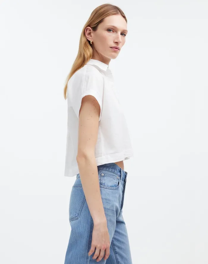 Women Tops and Shirts Madewell Crop Dolman Shirt