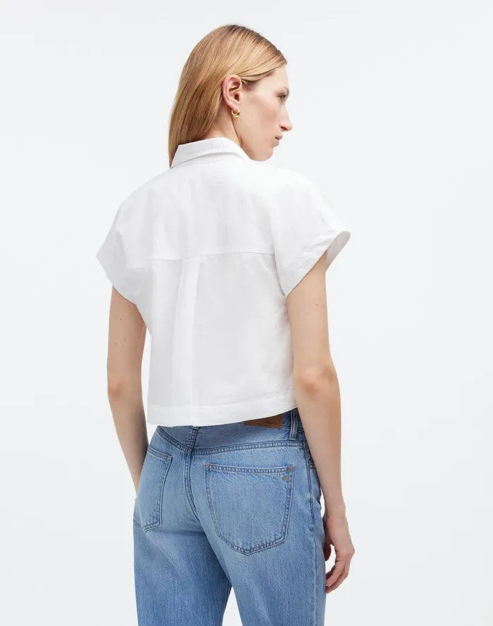 Women Tops and Shirts Madewell Crop Dolman Shirt