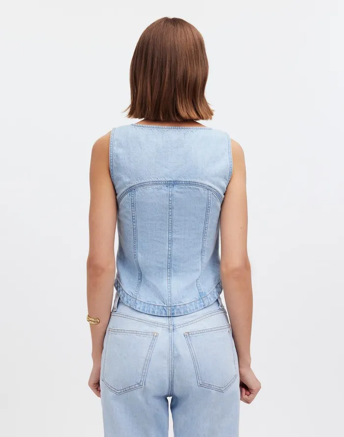 Women Tops and Shirts Madewell Denim ButtonFront Top In Fitzgerald Wash