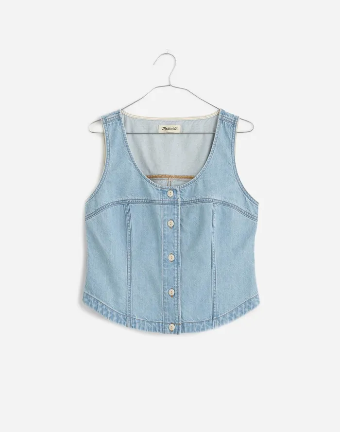 Women Tops and Shirts Madewell Denim ButtonFront Top In Fitzgerald Wash