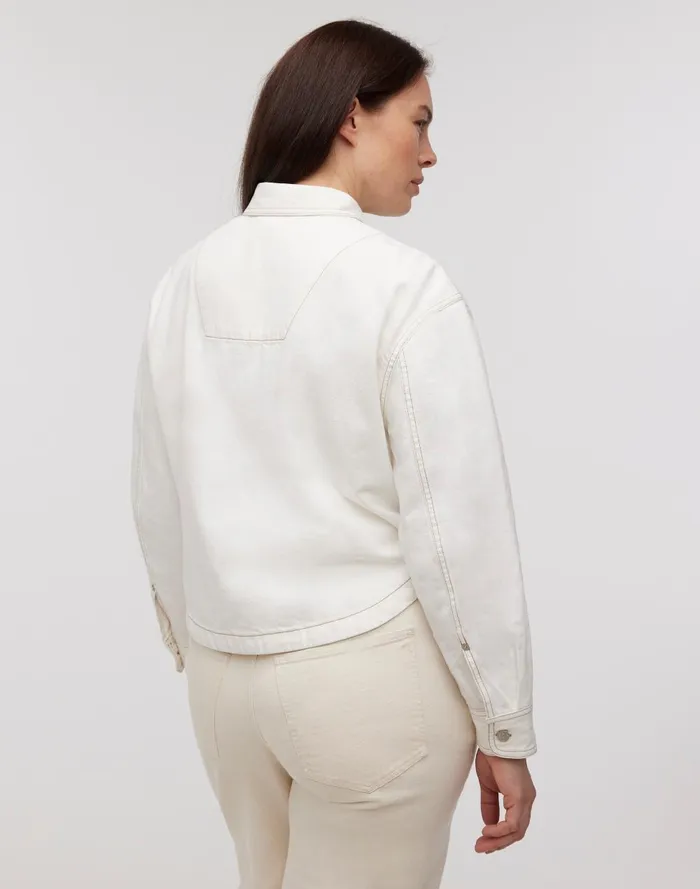 Women Tops and Shirts Madewell Denim LongSleeve Crop Shirt