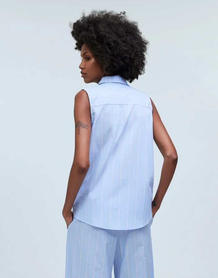 Women Tops and Shirts Madewell Donni Pop Sleeveless Shirt