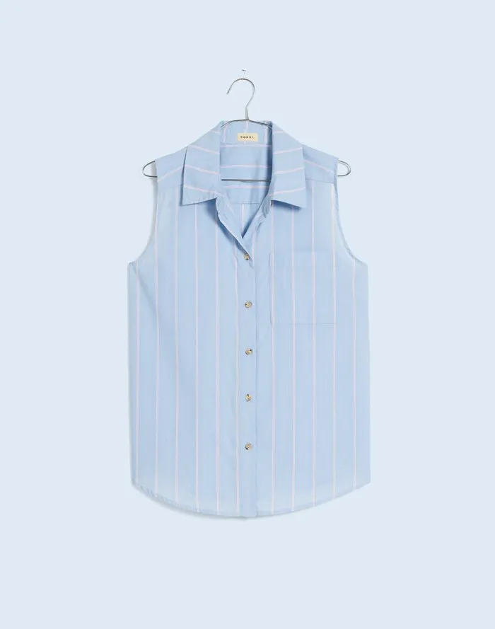 Women Tops and Shirts Madewell Donni Pop Sleeveless Shirt