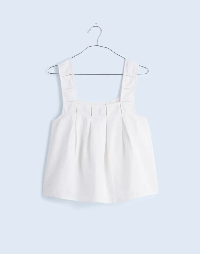 Women Tops and Shirts Madewell Embroidered ALine Top In 100 Linen