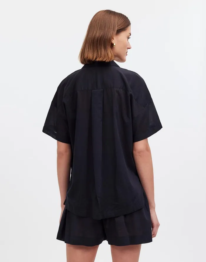 Women Tops and Shirts Madewell Embroidered ButtonFront CoverUp Shirt