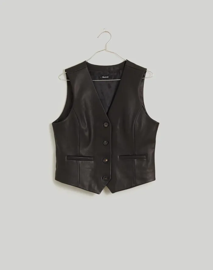 Women Tops and Shirts Madewell Leather Vest