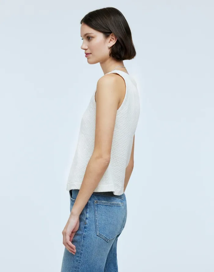 Women Tops and Shirts Madewell Pointelle SingleButton Vest
