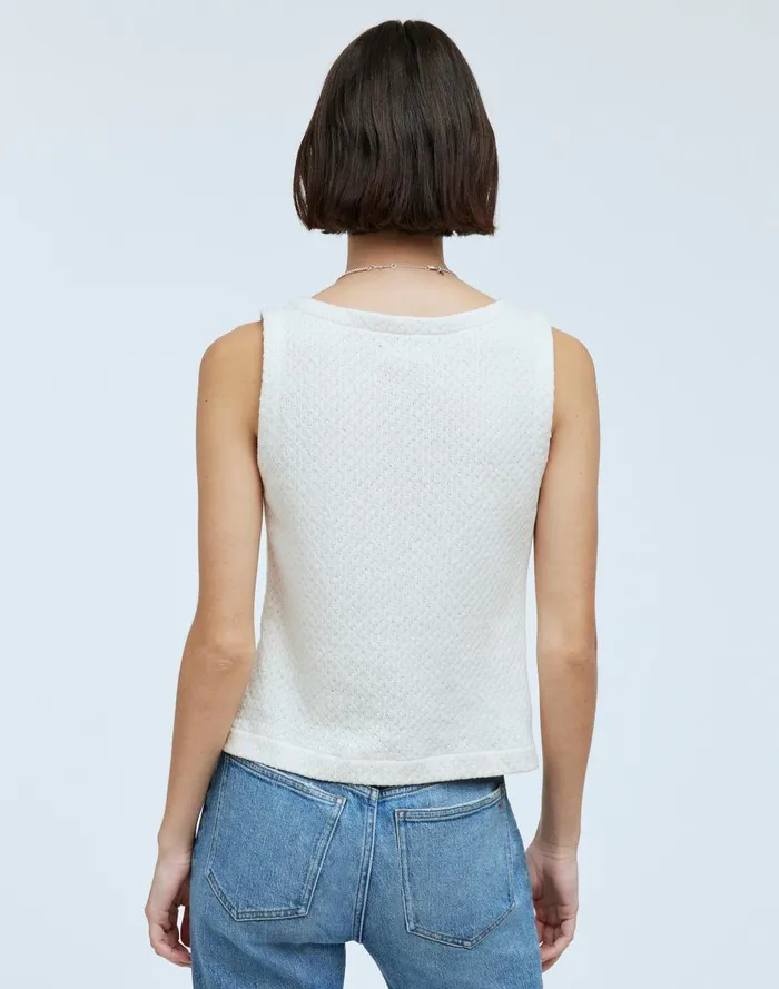 Women Tops and Shirts Madewell Pointelle SingleButton Vest