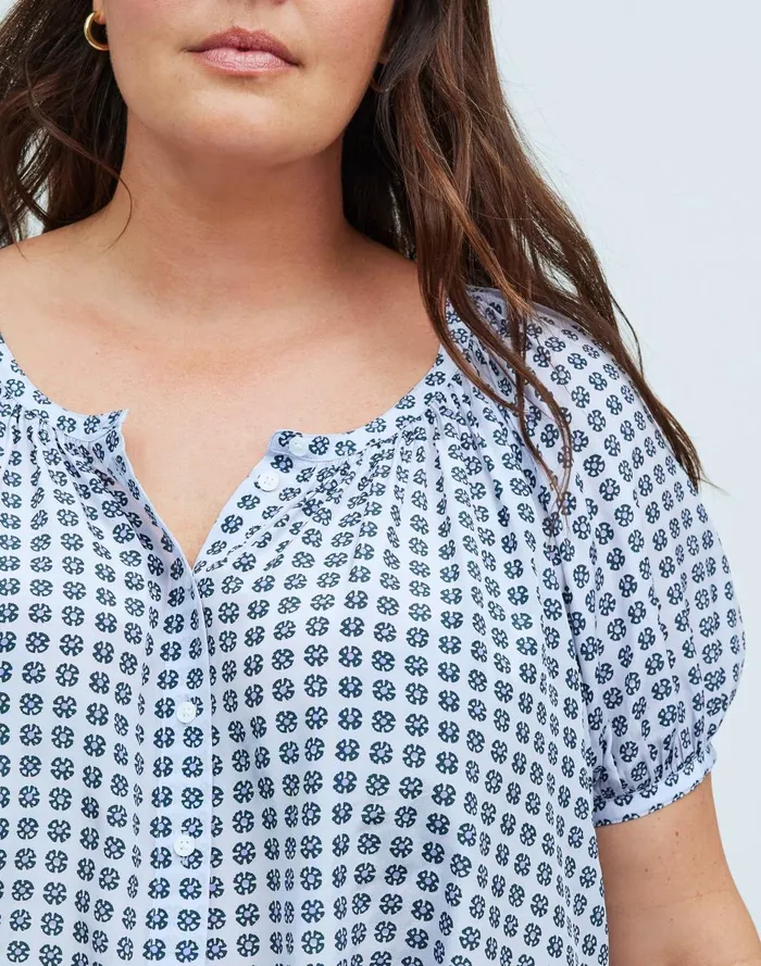 Women Tops and Shirts Madewell PuffSleeve ALine Top