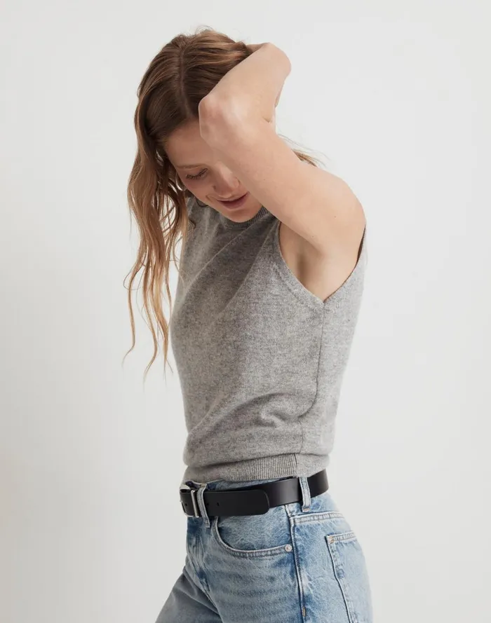 Women Tops and Shirts Madewell Responsible Cashmere Crewneck Sweater Vest