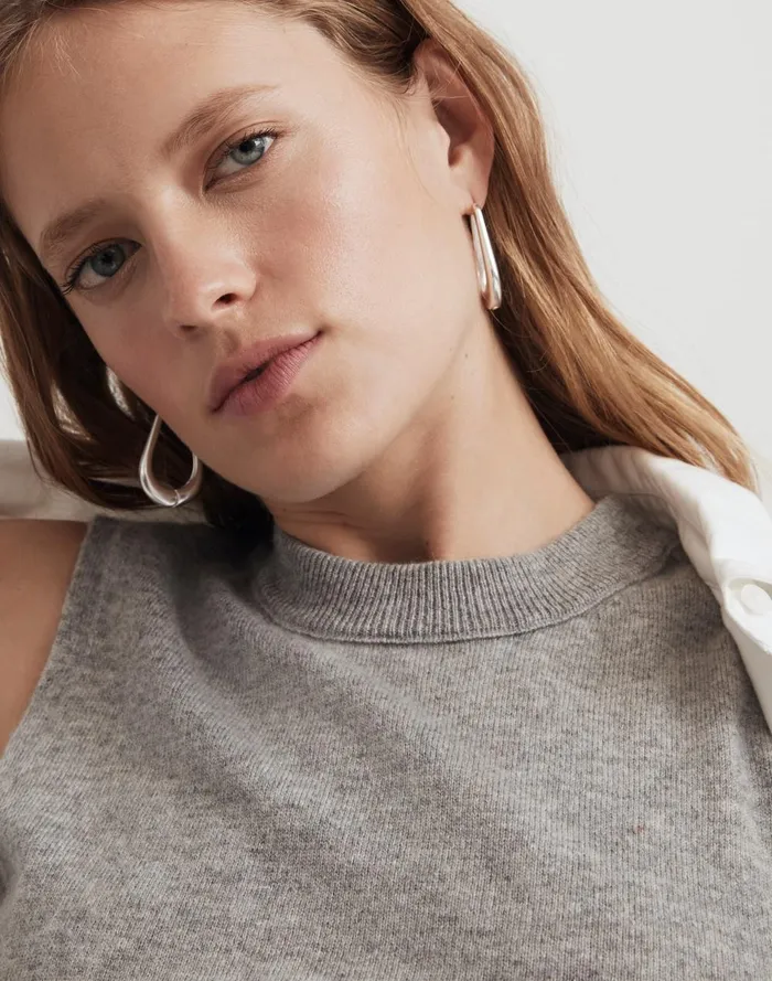 Women Tops and Shirts Madewell Responsible Cashmere Crewneck Sweater Vest