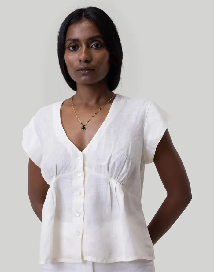 Women Tops and Shirts Madewell Reistor Deep VNeck Top