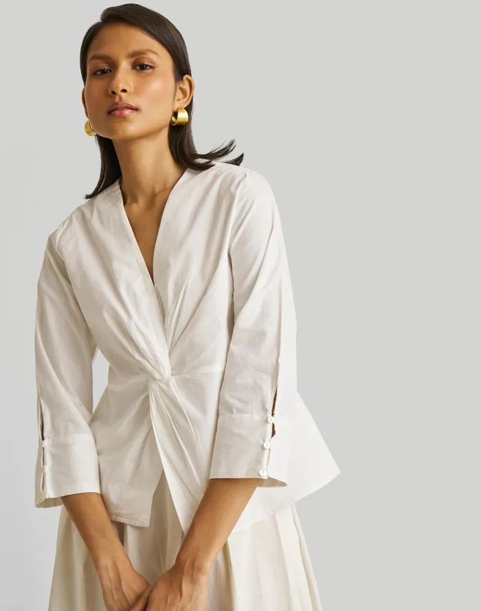 Women Tops and Shirts Madewell Reistor Front Twist Top