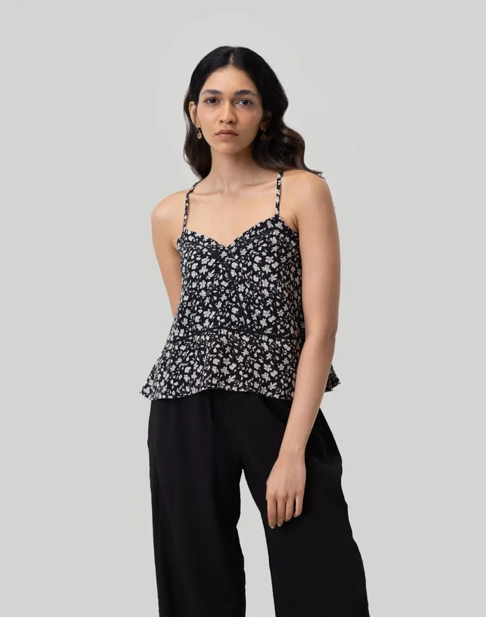Women Tops and Shirts Madewell Reistor LaceTrim VNeck Camisole Top