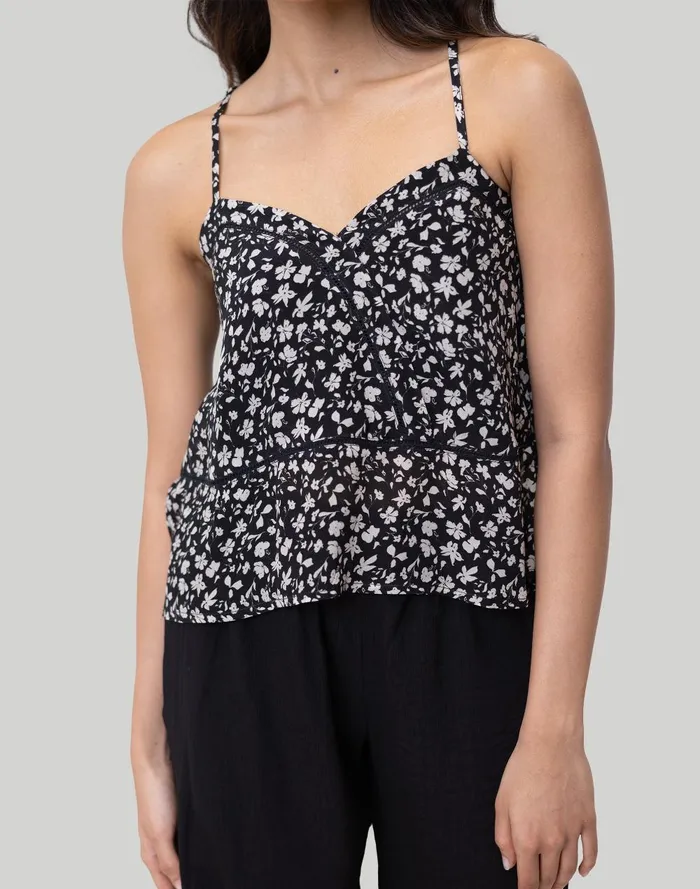 Women Tops and Shirts Madewell Reistor LaceTrim VNeck Camisole Top