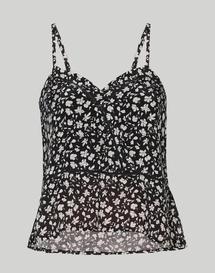 Women Tops and Shirts Madewell Reistor LaceTrim VNeck Camisole Top