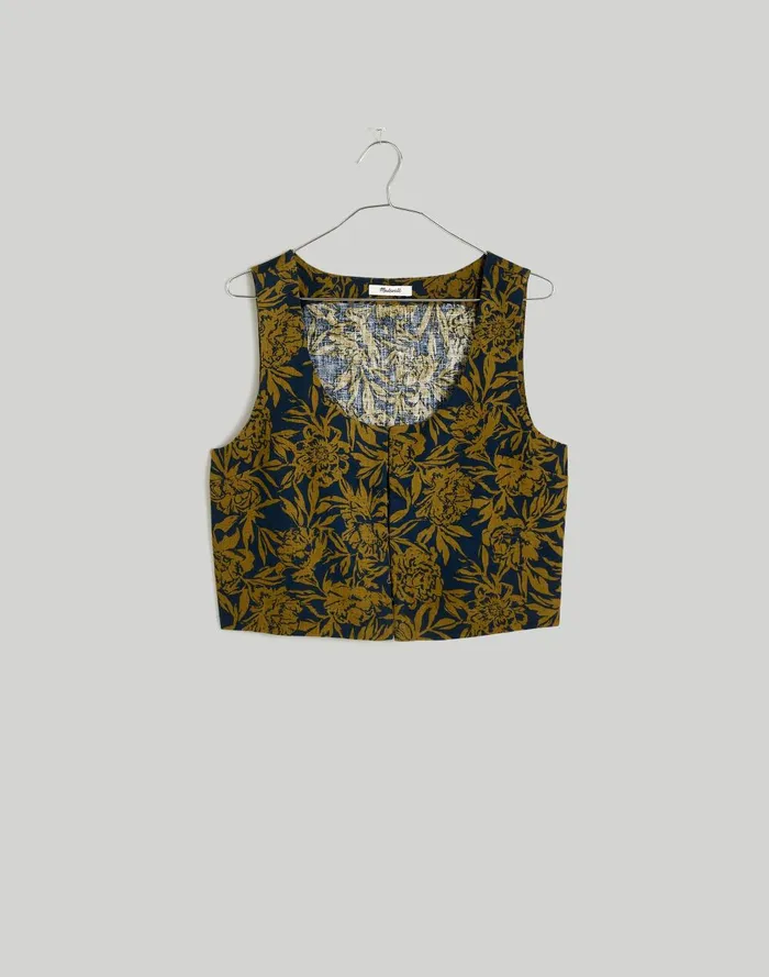 Women Tops and Shirts Madewell Scoopneck Crop Tank In 100 Linen