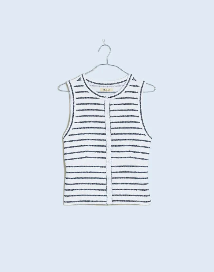 Women Tops and Shirts Madewell SplitCrewneck Cardigan Tank