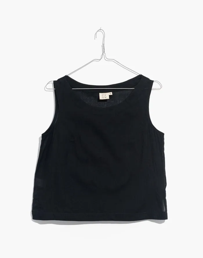 Women Tops and Shirts Madewell World Of Crow Classic Black Tank Top