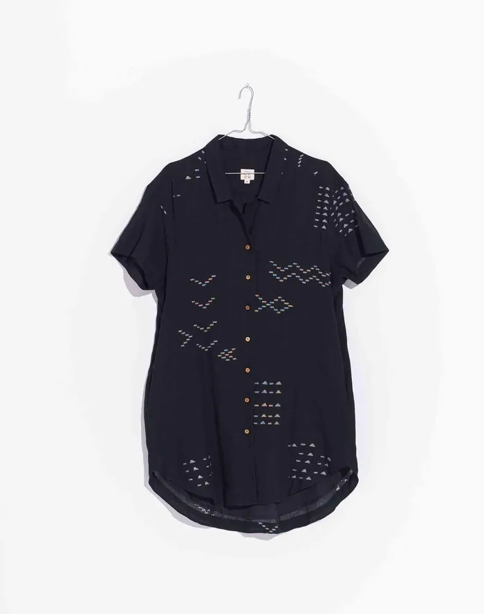 Women Tops and Shirts Madewell World Of Crow RelaxedFit Shirt Tunic