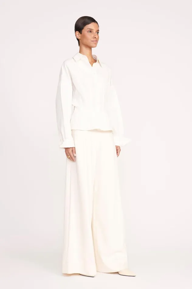 Women Tops STAUD OPHELIA TOP IVORY Women Tops STAUD OPHELIA TOP IVORY