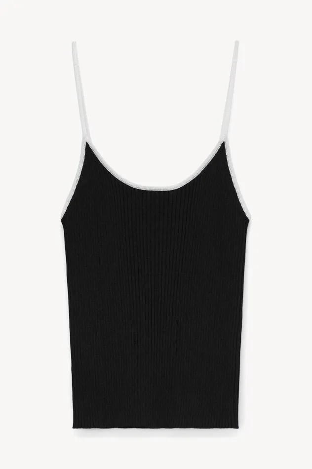 Women Tops STAUD SOLEIL TOP BLACK WHITE Women Tops STAUD SOLEIL TOP BLACK WHITE