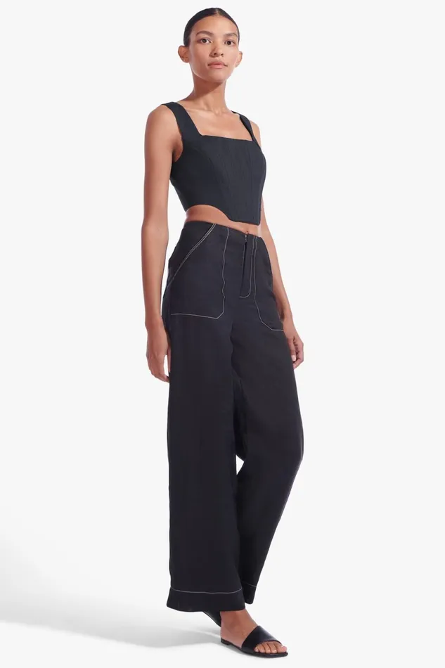 Women Tops STAUD STAUD ALICE TOP BLACK Women Tops STAUD STAUD ALICE TOP BLACK