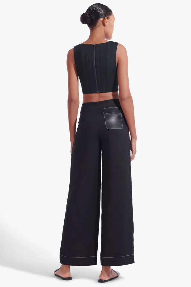 Women Tops STAUD STAUD ALICE TOP BLACK Women Tops STAUD STAUD ALICE TOP BLACK