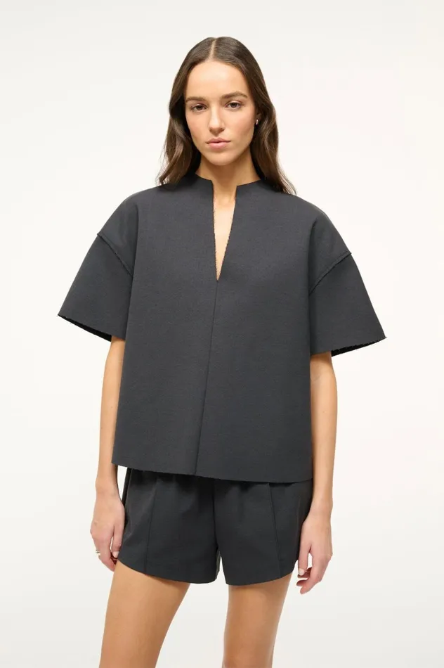 Women Tops STAUD STAUD AMIGONI TOP BLACK