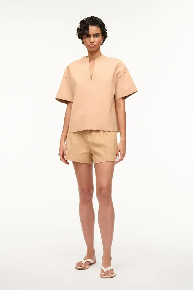 Women Tops STAUD STAUD AMIGONI TOP FAWN Women Tops STAUD STAUD AMIGONI TOP FAWN