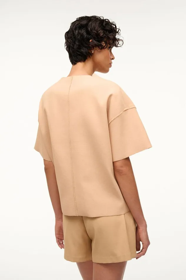 Women Tops STAUD STAUD AMIGONI TOP FAWN Women Tops STAUD STAUD AMIGONI TOP FAWN