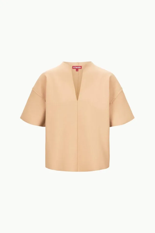 Women Tops STAUD STAUD AMIGONI TOP FAWN Women Tops STAUD STAUD AMIGONI TOP FAWN