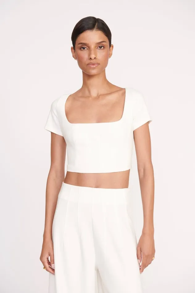 Women Tops STAUD STAUD ANYA TOP IVORY