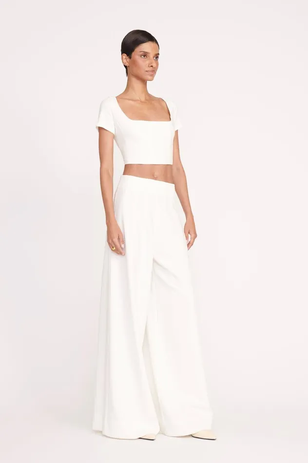 Women Tops STAUD STAUD ANYA TOP IVORY