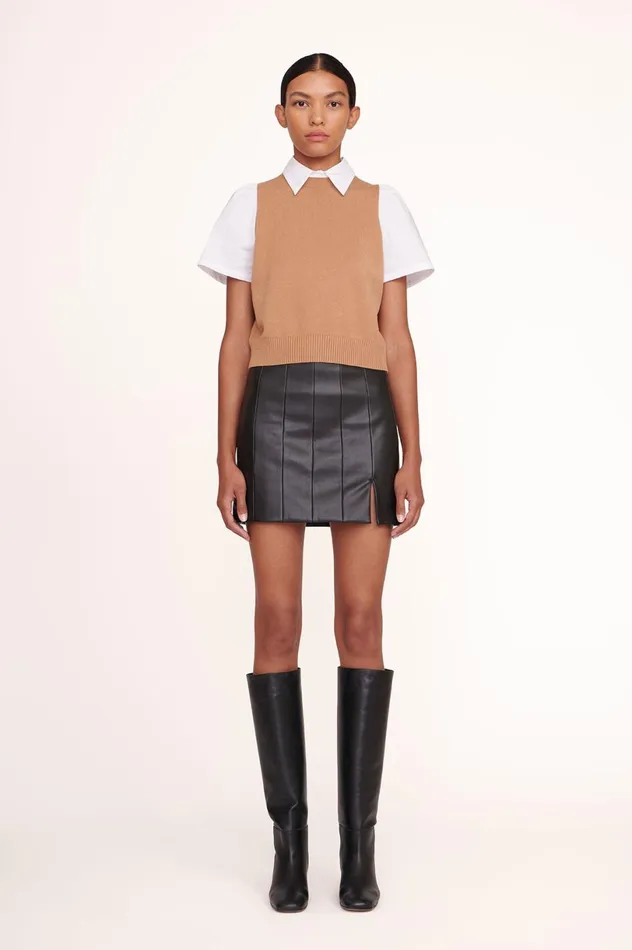 Women Tops STAUD STAUD ARYA TOP TAN WHITE