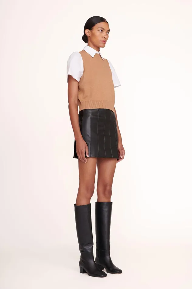 Women Tops STAUD STAUD ARYA TOP TAN WHITE