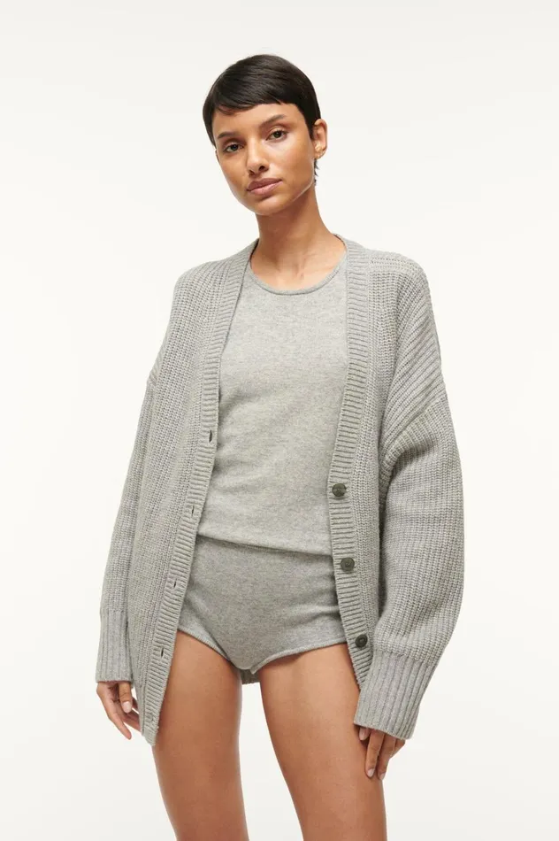 Women Tops STAUD STAUD AYANA TOP HEATHER GREY Women Tops STAUD STAUD AYANA TOP HEATHER GREY