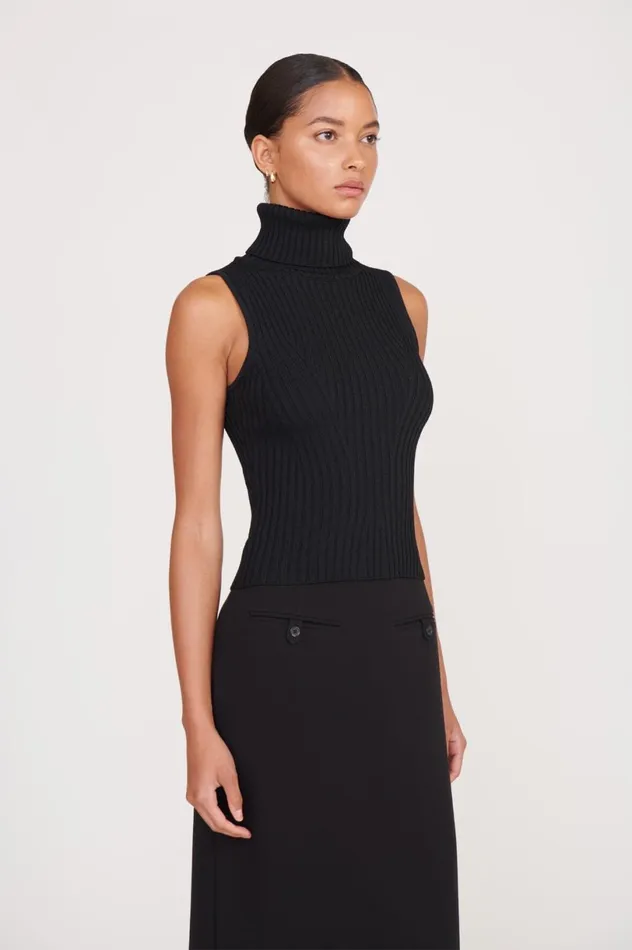 Women Tops STAUD STAUD CALLUM TOP BLACK Women Tops STAUD STAUD CALLUM TOP BLACK
