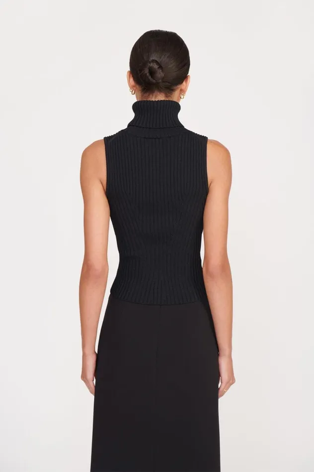 Women Tops STAUD STAUD CALLUM TOP BLACK Women Tops STAUD STAUD CALLUM TOP BLACK