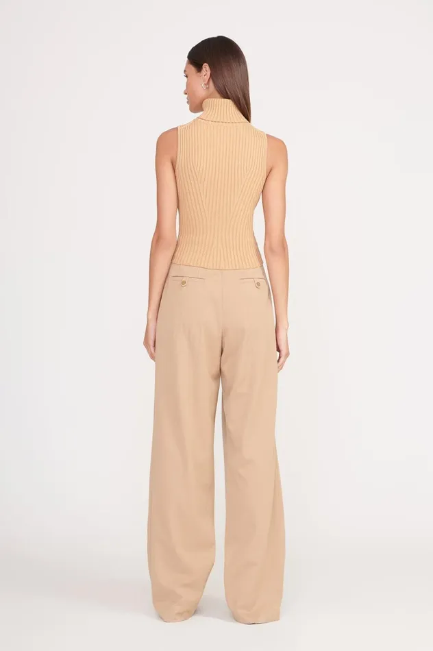 Women Tops STAUD STAUD CALLUM TOP CAMEL Women Tops STAUD STAUD CALLUM TOP CAMEL