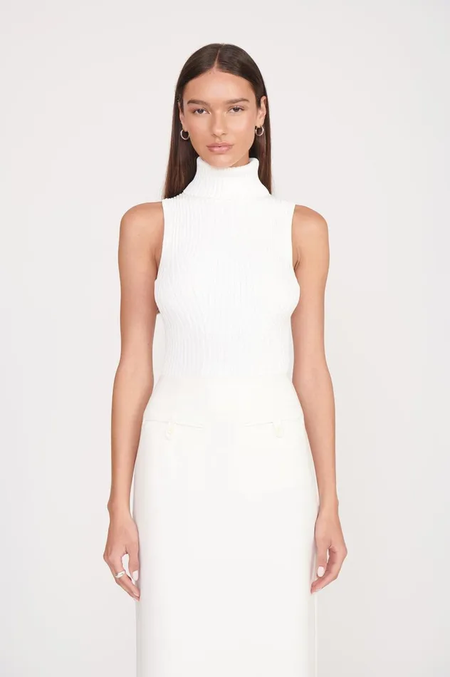 Women Tops STAUD STAUD CALLUM TOP IVORY
