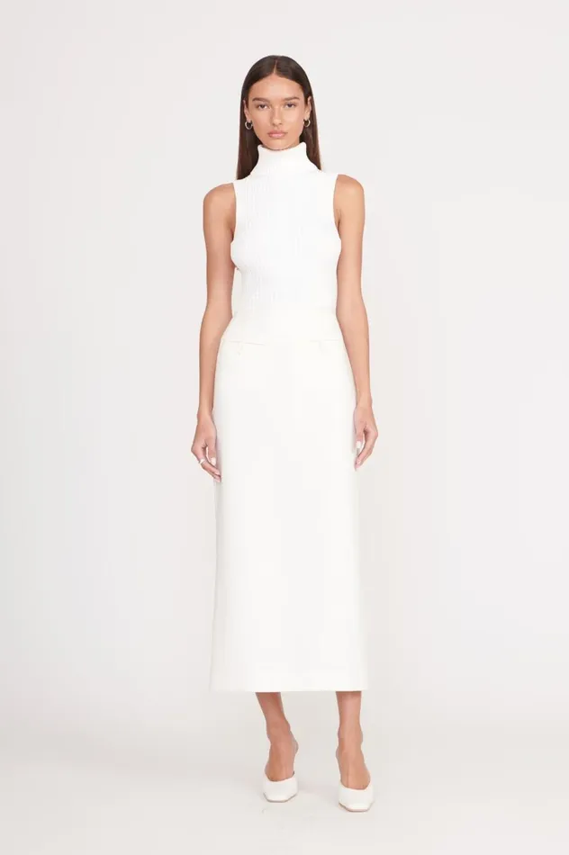 Women Tops STAUD STAUD CALLUM TOP IVORY Women Tops STAUD STAUD CALLUM TOP IVORY