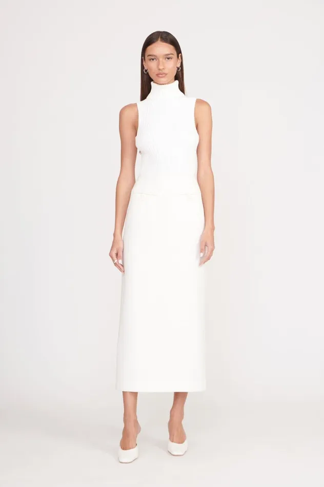 Women Tops STAUD STAUD CALLUM TOP IVORY Women Tops STAUD STAUD CALLUM TOP IVORY
