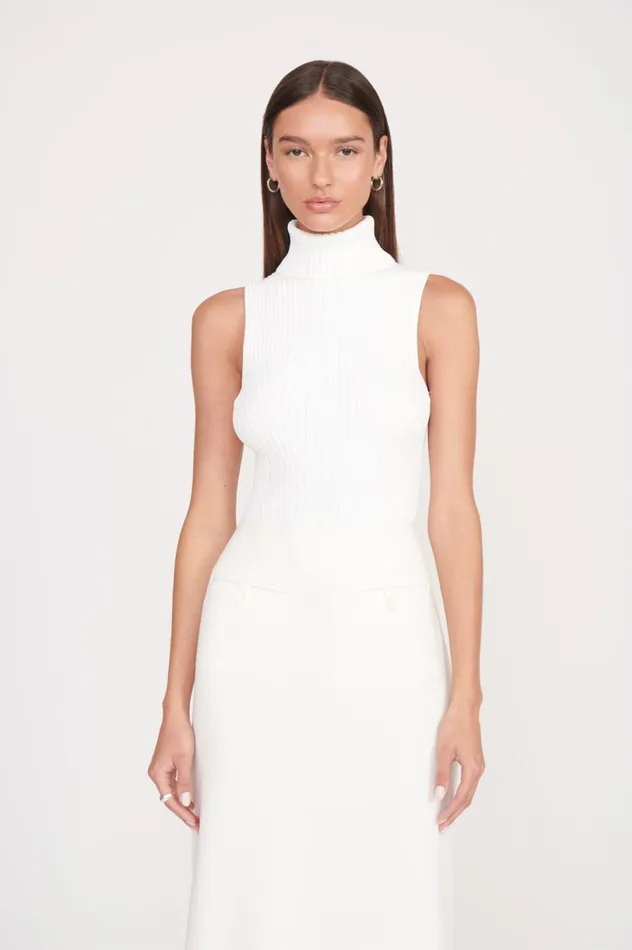 Women Tops STAUD STAUD CALLUM TOP IVORY Women Tops STAUD STAUD CALLUM TOP IVORY