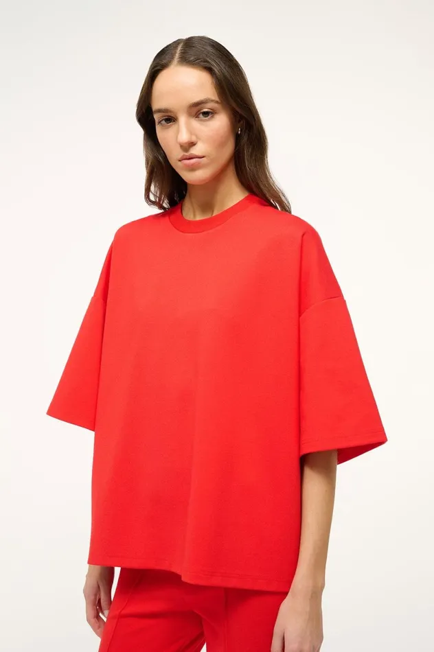 Women Tops STAUD STAUD CAPSULE TOP RED ROSE